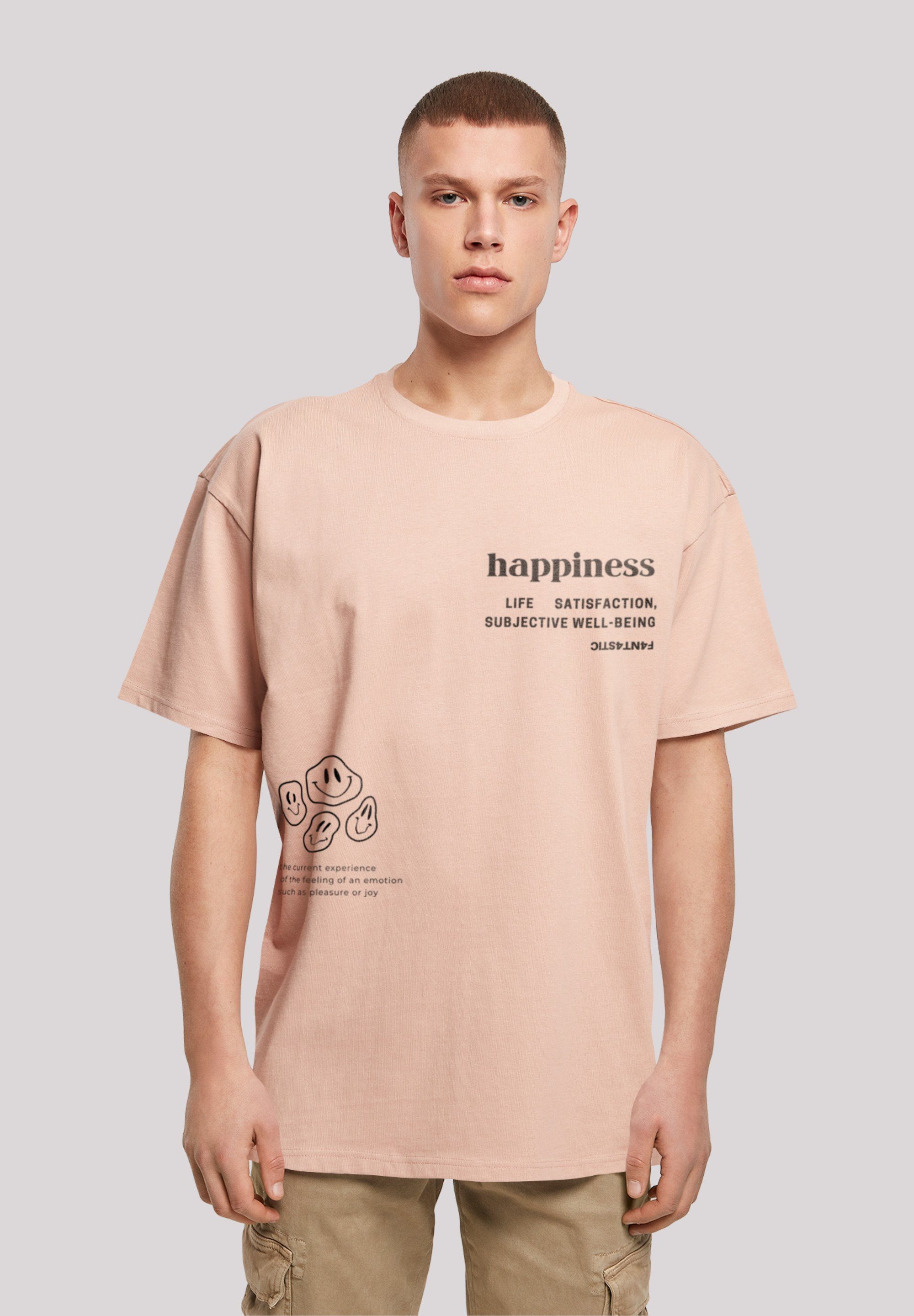 OVERSIZE Print T-Shirt F4NT4STIC happiness TEE amber