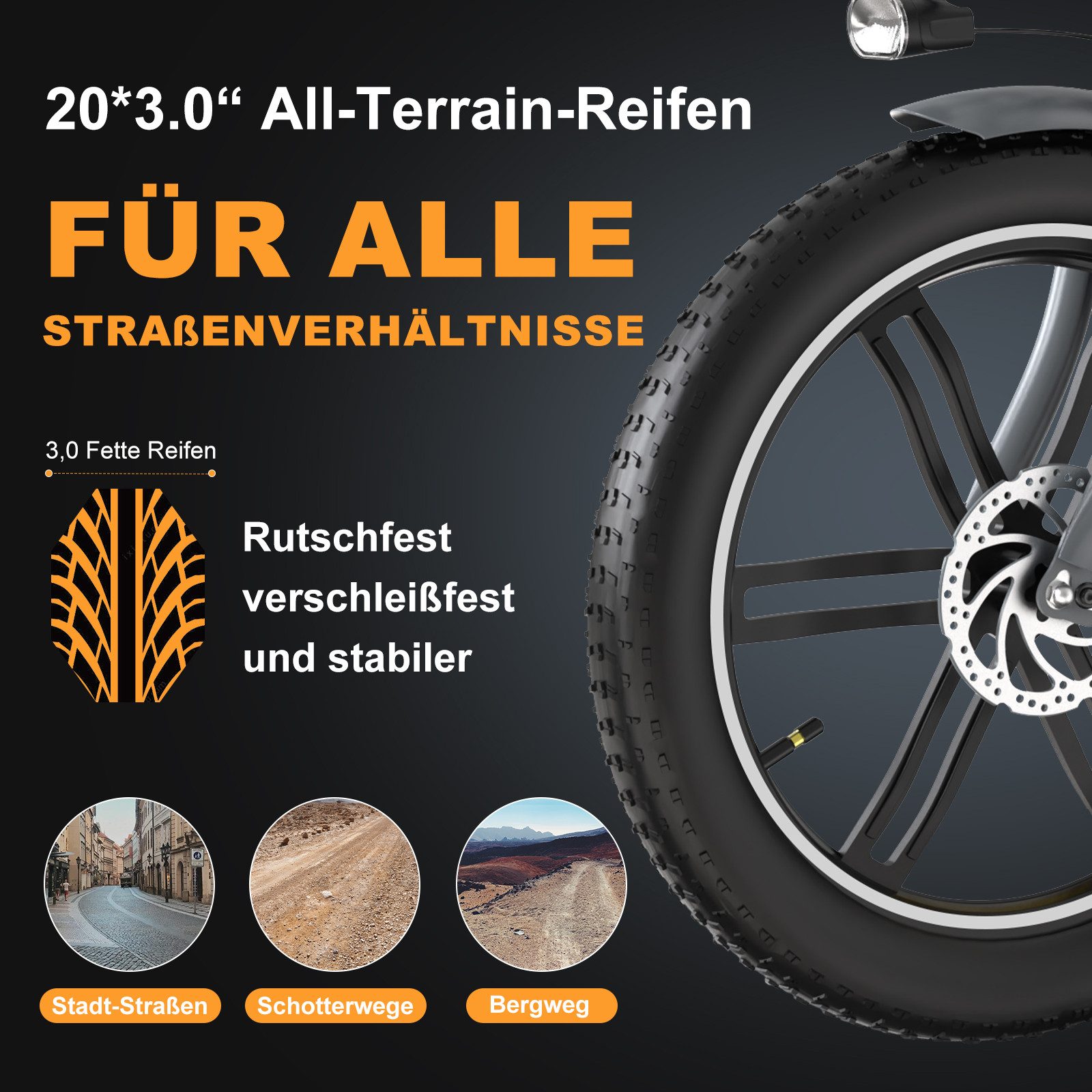 ELEKGO E-Bike Elektrisches Dreirad 20*3,0 zoll E-Dreirad Cargo mit 48V18Ah Akku Lastenfahrrad, 1 Gang, Kettenschaltung, Heckmotor, 864 Wh, Mit Körben vorne und  – Bild 4 von 5