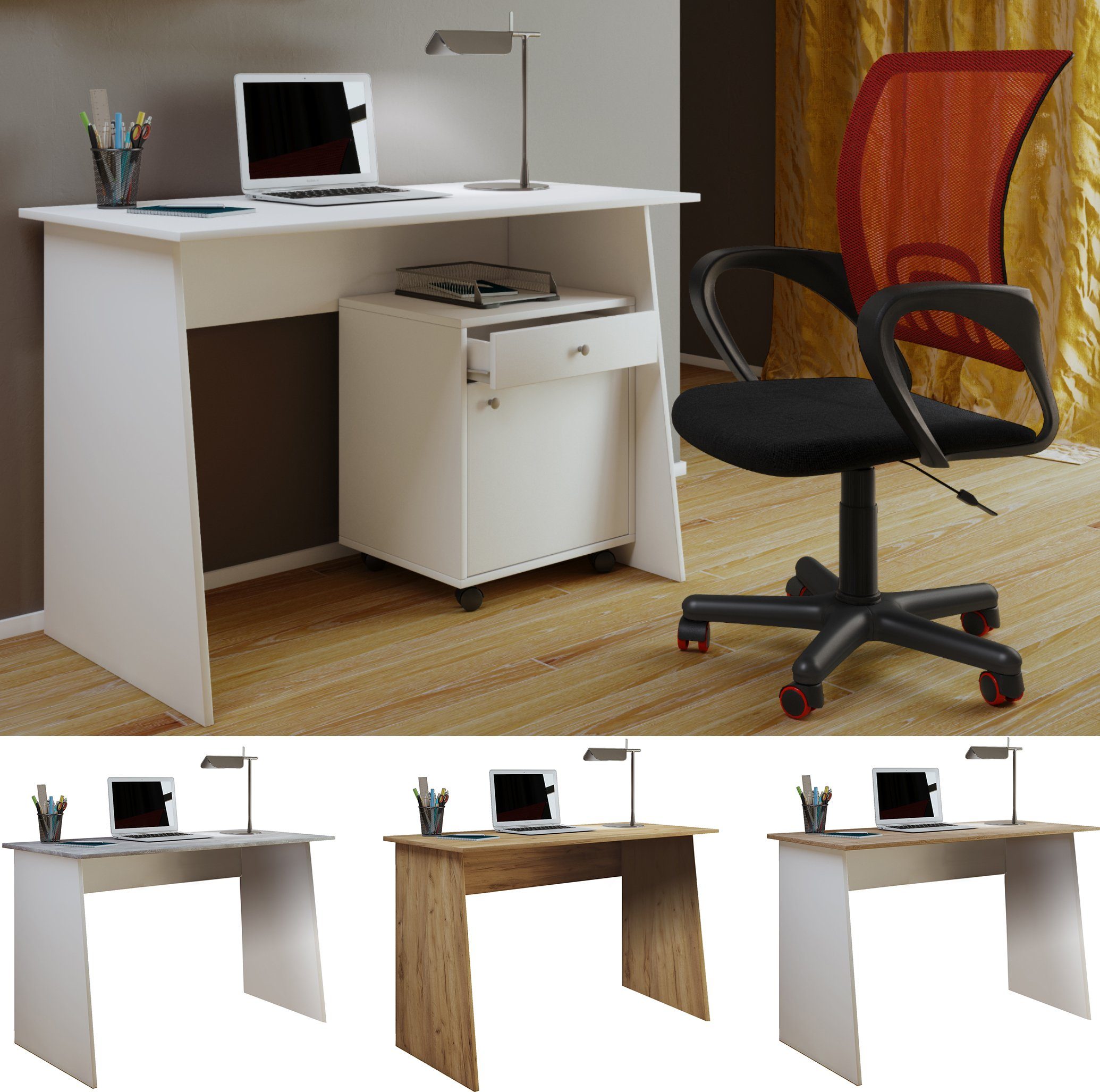 VCM Schreibtisch »Holz Schreibtisch Computertisch Masola Maxi«
