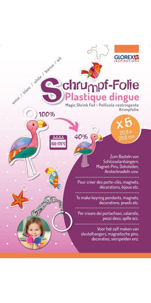 Glorex Dekorationsfolie Schrumpffolie, DIN A4