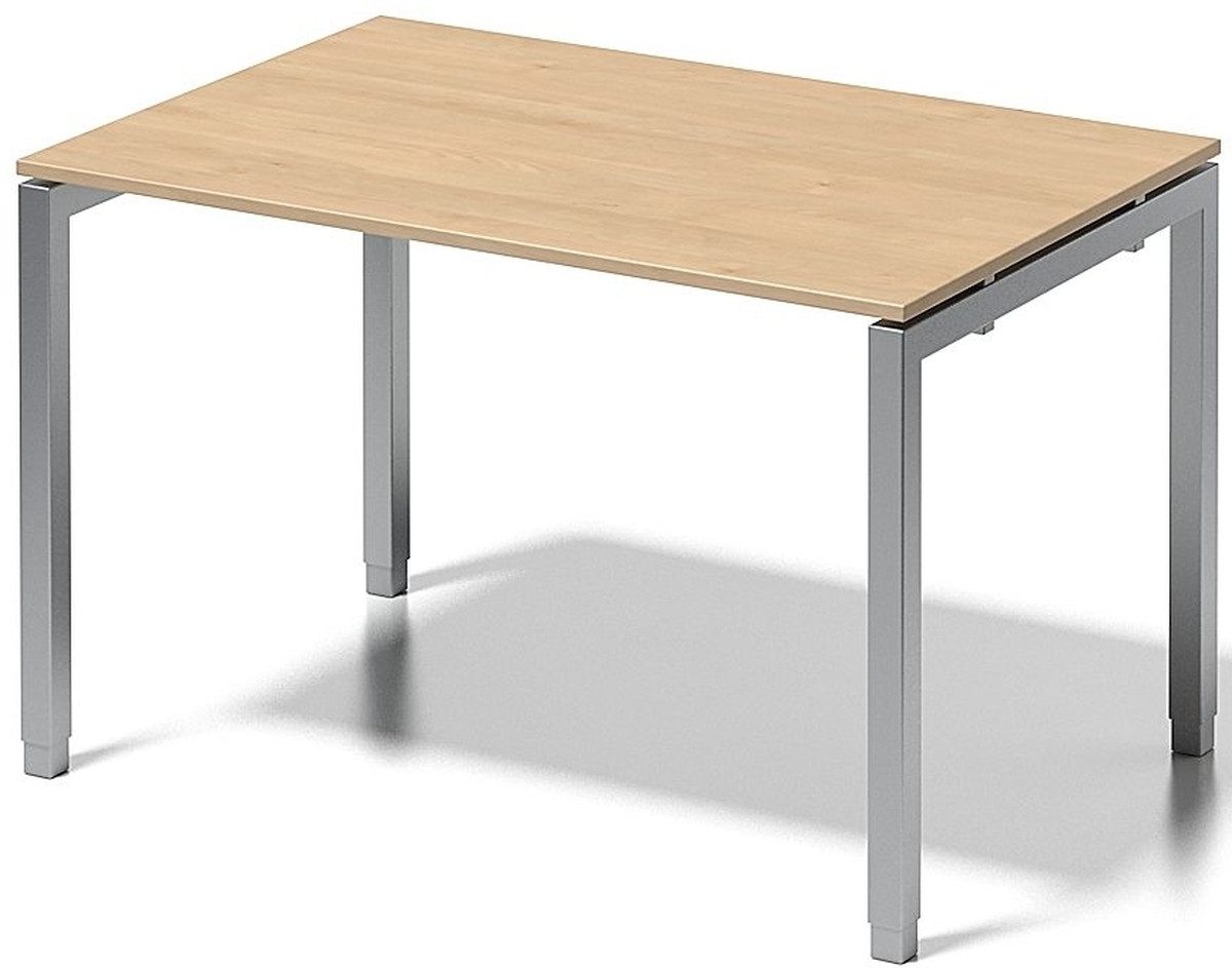 Bisley Schreibtisch Schreibtisch Cito BxTxH 120x80x65-85cm ahorn Gestell silber