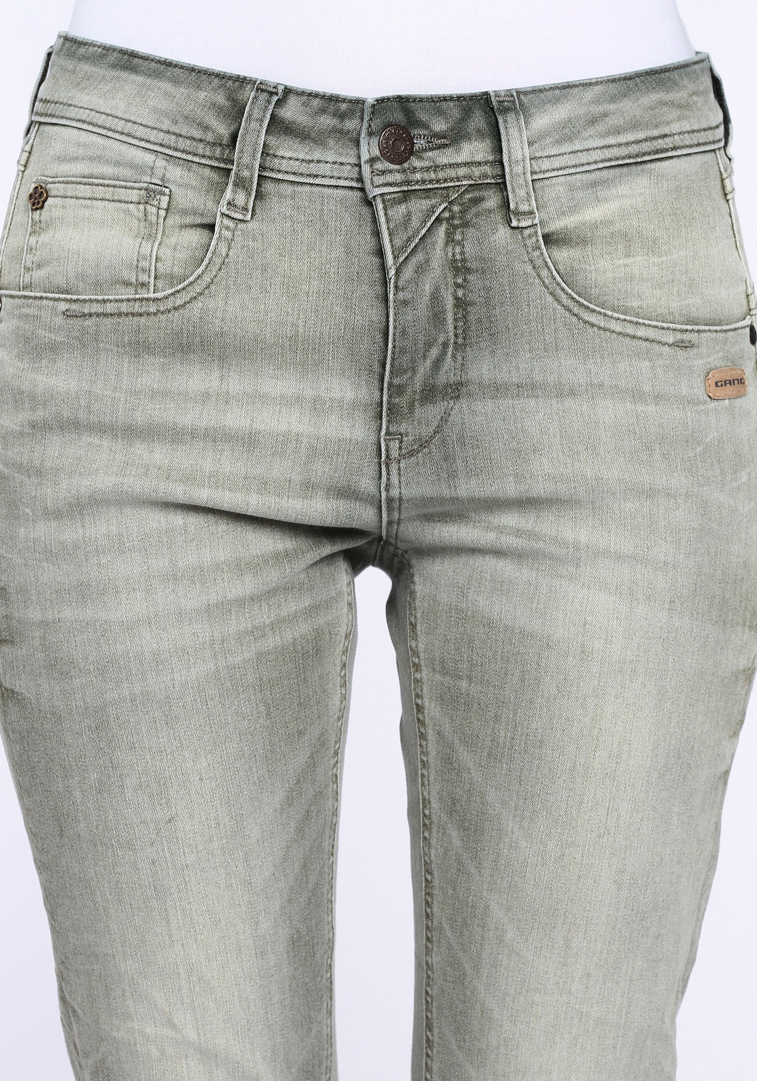 Relax-fit-Jeans Elasthan-Anteil washed durch down (grey used) GANG Sitz perfekter 94AMELIE