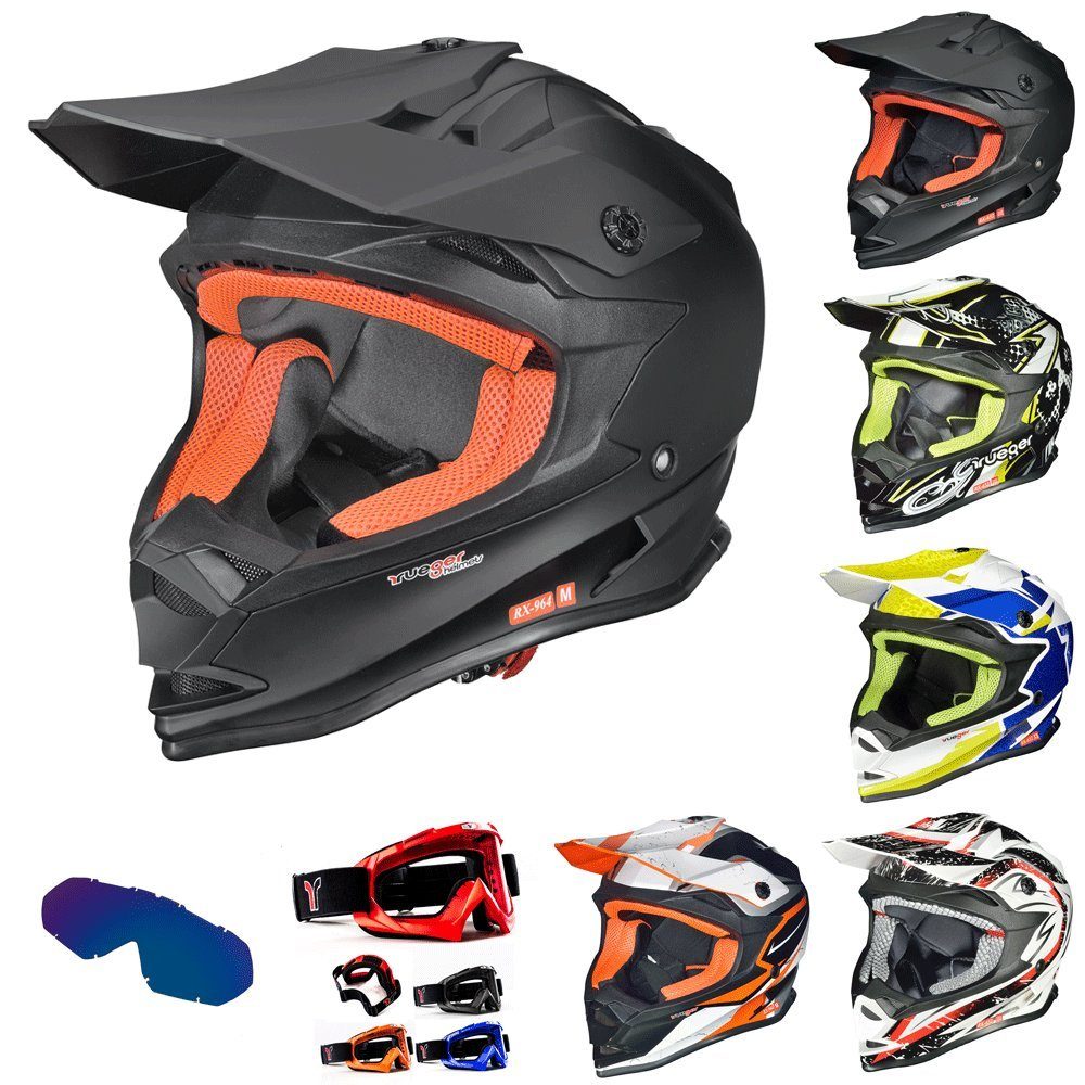 rueger-helmets Motorradhelm rueger RK-652 Kinder Crosshelm, kleine Schale 1290 Gramm schwer XXS-S