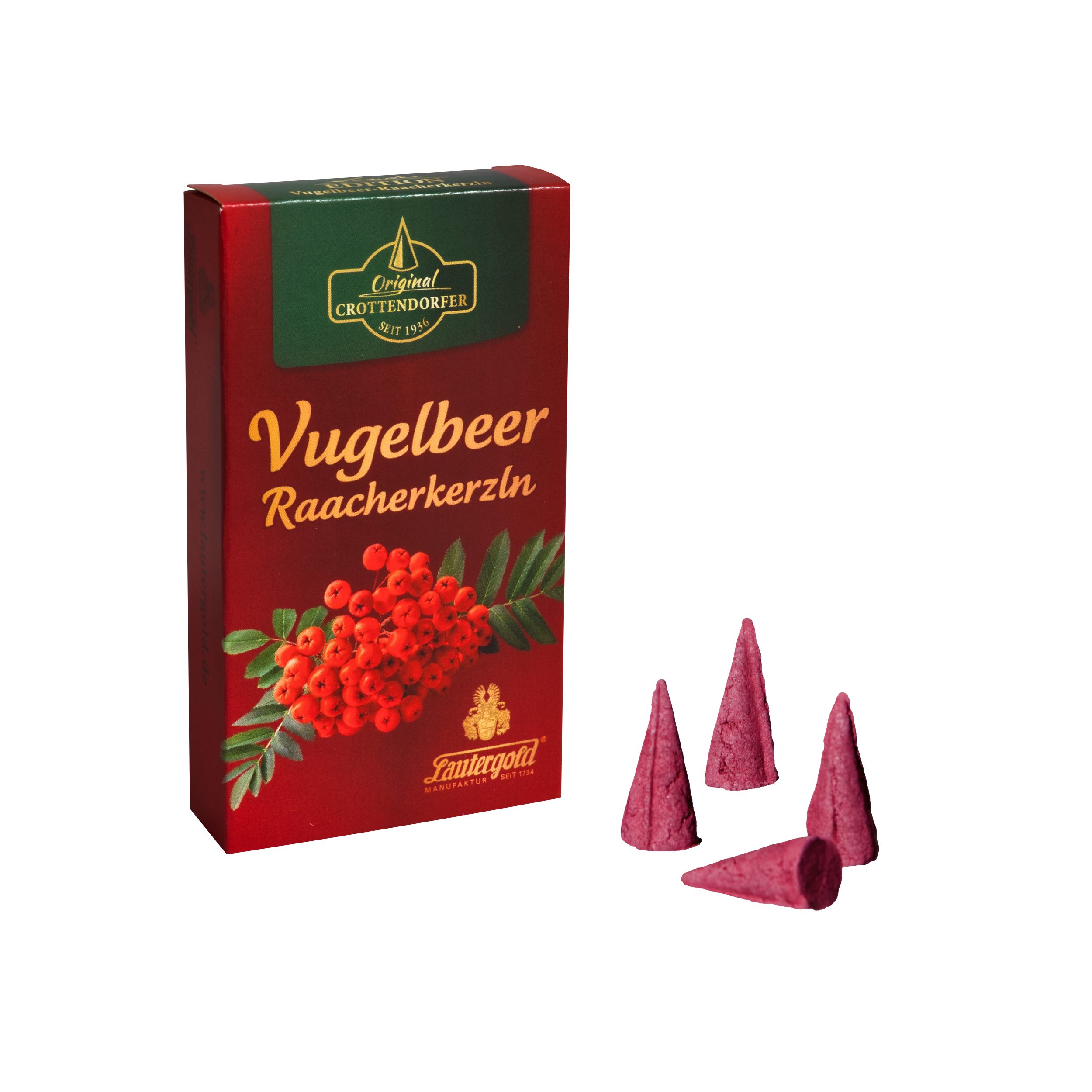 Crottendorfer Räucherkegel Original Crottendorfer Räucherkerzen Duft-Auswahl Weihnachtsdüfte (24 Stück pro Packung), Original Erzgebirge