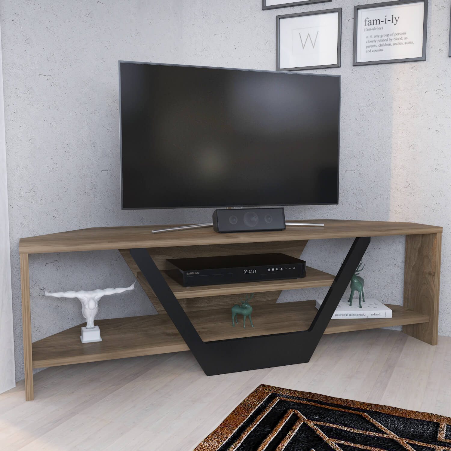 Decorotika Lowboard Eck-TV-Ständer Sares günstig online kaufen