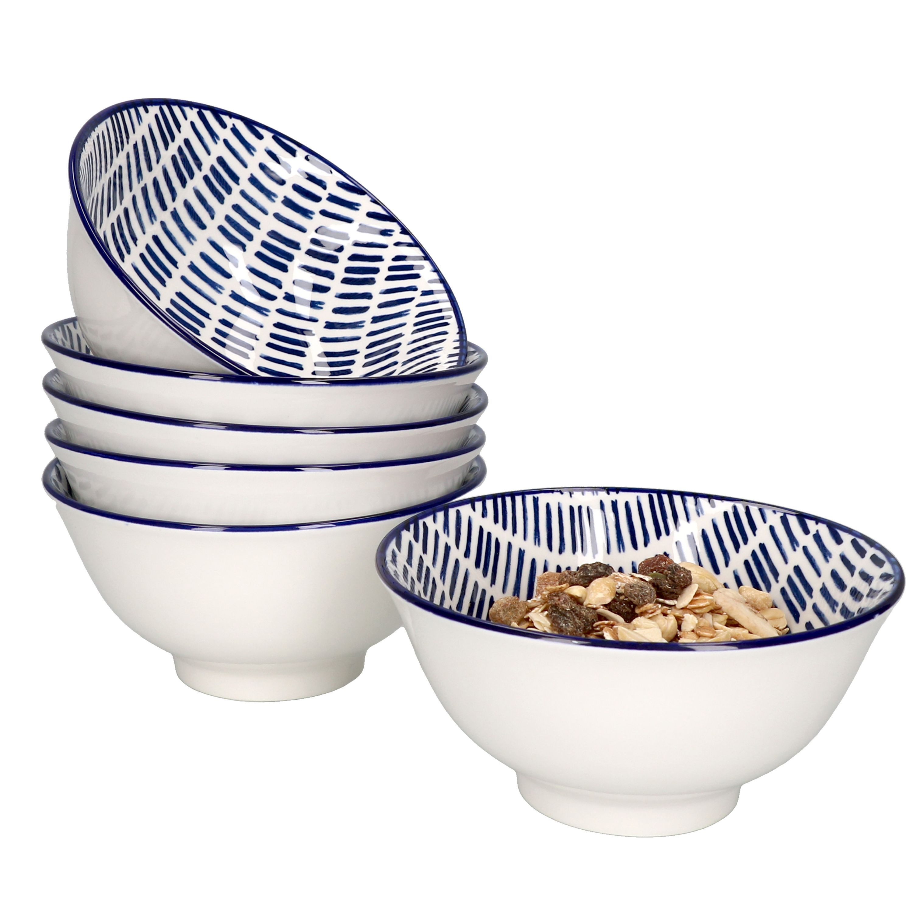 MamboCat Müslischale 6er Set Müslischale Jail Blau Weiß - 89987, Porzellan. € 19,99