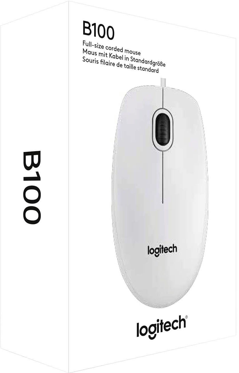 Optical Business Logitech for Mouse weiß Maus B100