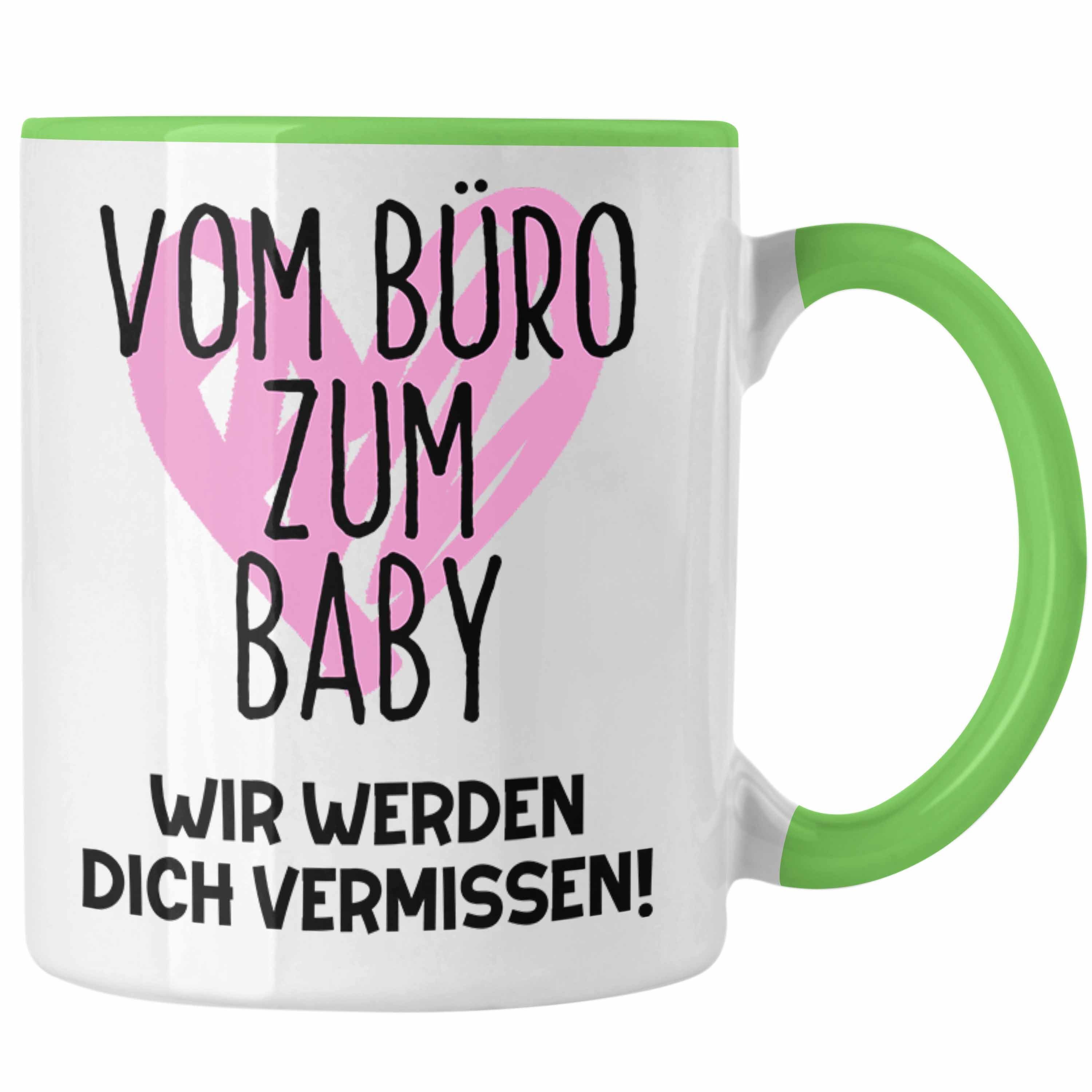 Trendation Abschieds Kollegin Tasse Tasse Grün Abschied Mutterschutz Mama Geschenk Werdende