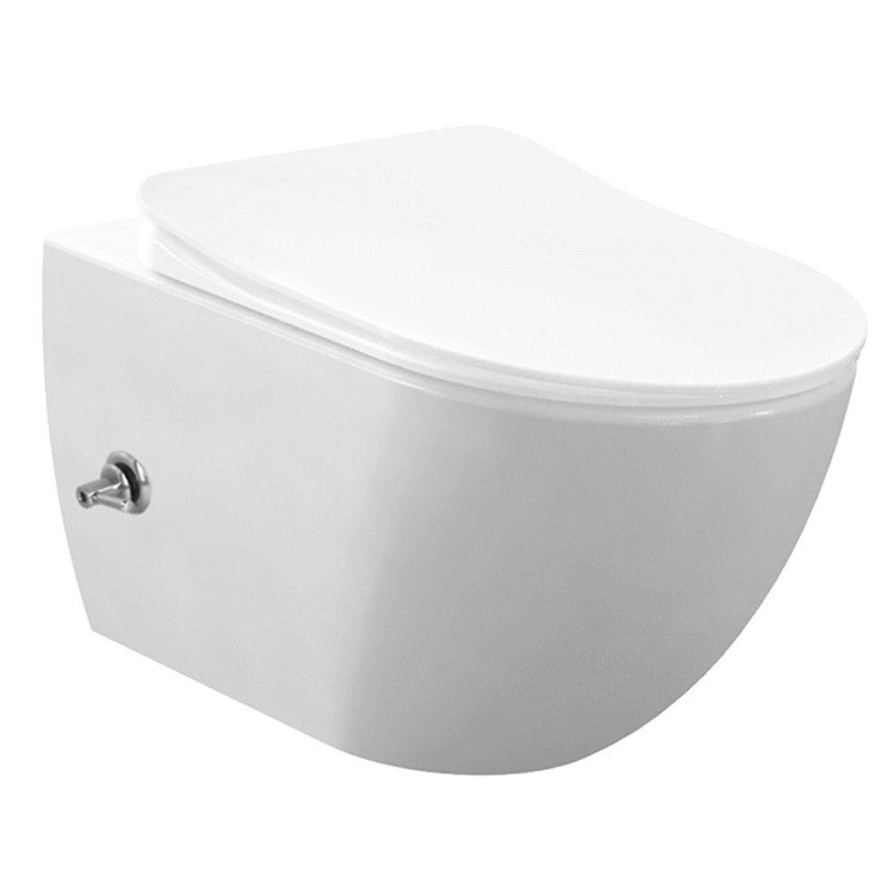 Creavit Tiefspül-WC FE322-34CB00E-0003, Spülrandlos, Hygienedusche, Kaltwas günstig online kaufen