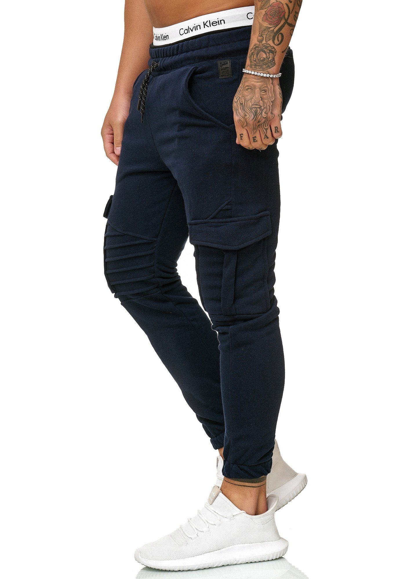 Code47 Jogginghose Herren Jogging Hose Jogger Streetwear Sporthose Modell 1214 (1-tlg) Navy