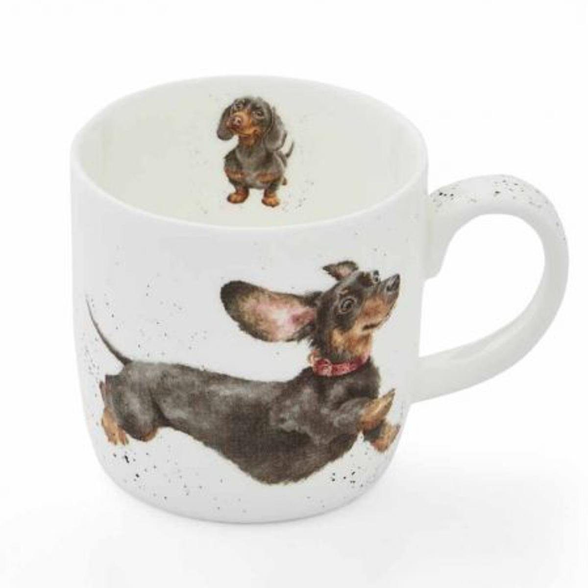 Wrendale Becher Wrendale Designs Porzellan-Becher Dackel That Friday Feeling, Porzellan