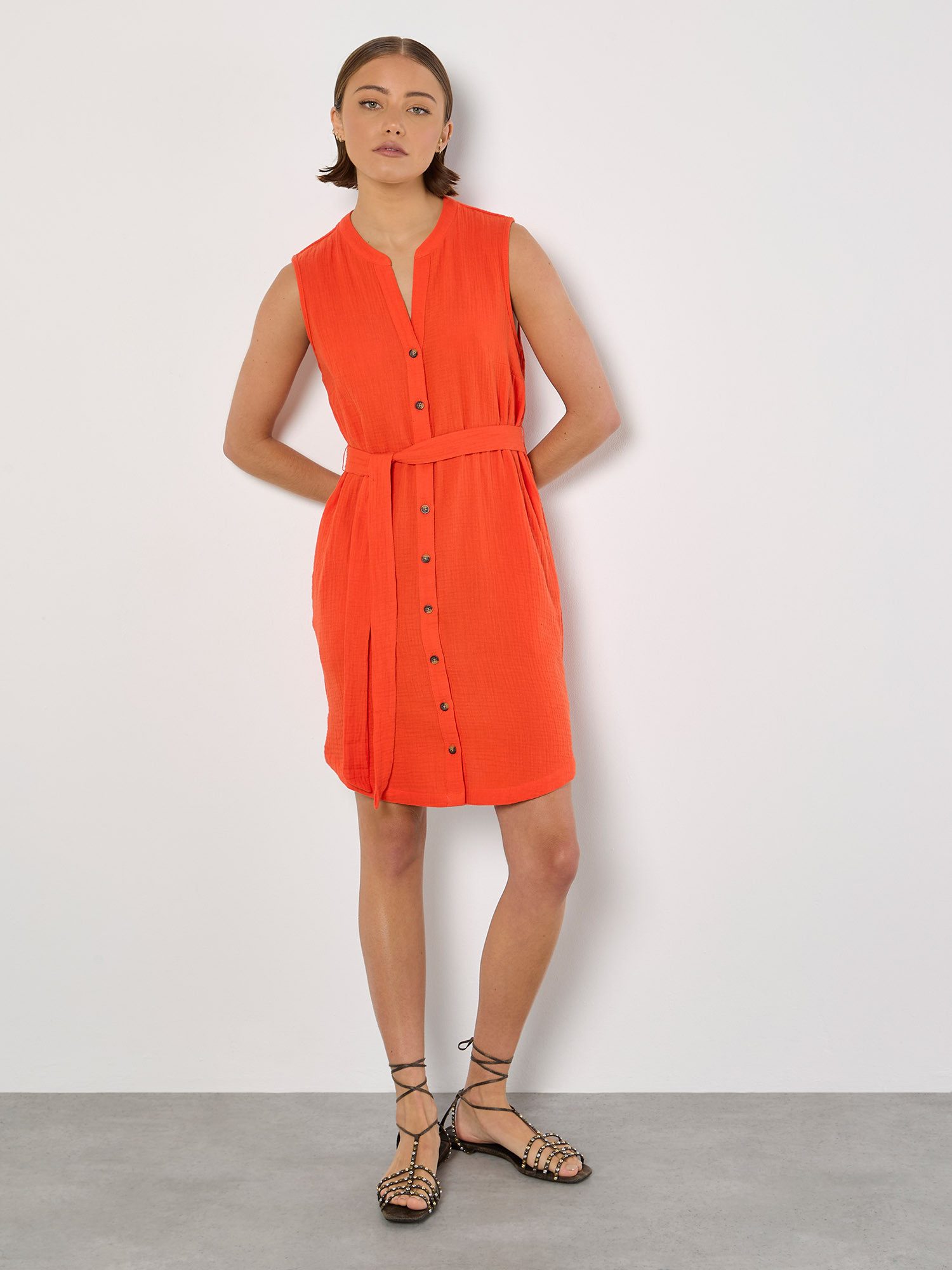 Apricot Minikleid Tetra Durchknöpfbares Kleid, (2-tlg., günstig online kaufen