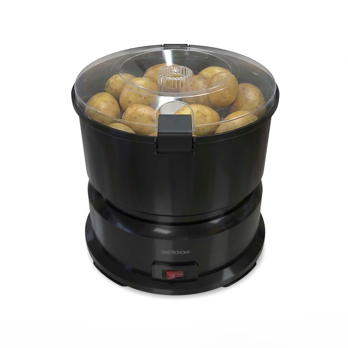 GASTRONOMA Kartoffelschäler 18220001, (1-tlg), El. Kartoffelschäler (1kg) & Salatschleuder (2-in-1)