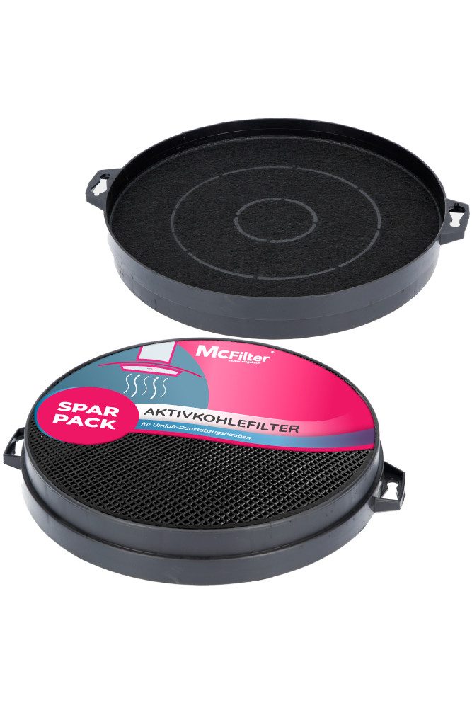 McFilter Aktivkohlefilter 2x Kohlefilter Filter, Zubehör für Constructa 00353121, Bosch/Neff DHZ5140, Bauknecht 481281718524, AEG 902979371/9 für Dunstabzugshaube