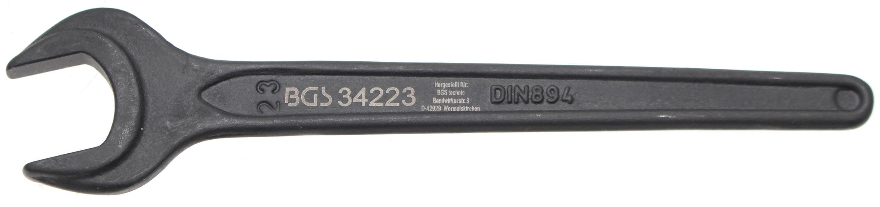 BGS technic Maulschlüssel Einmaulschlüssel, DIN 894, SW 23 mm