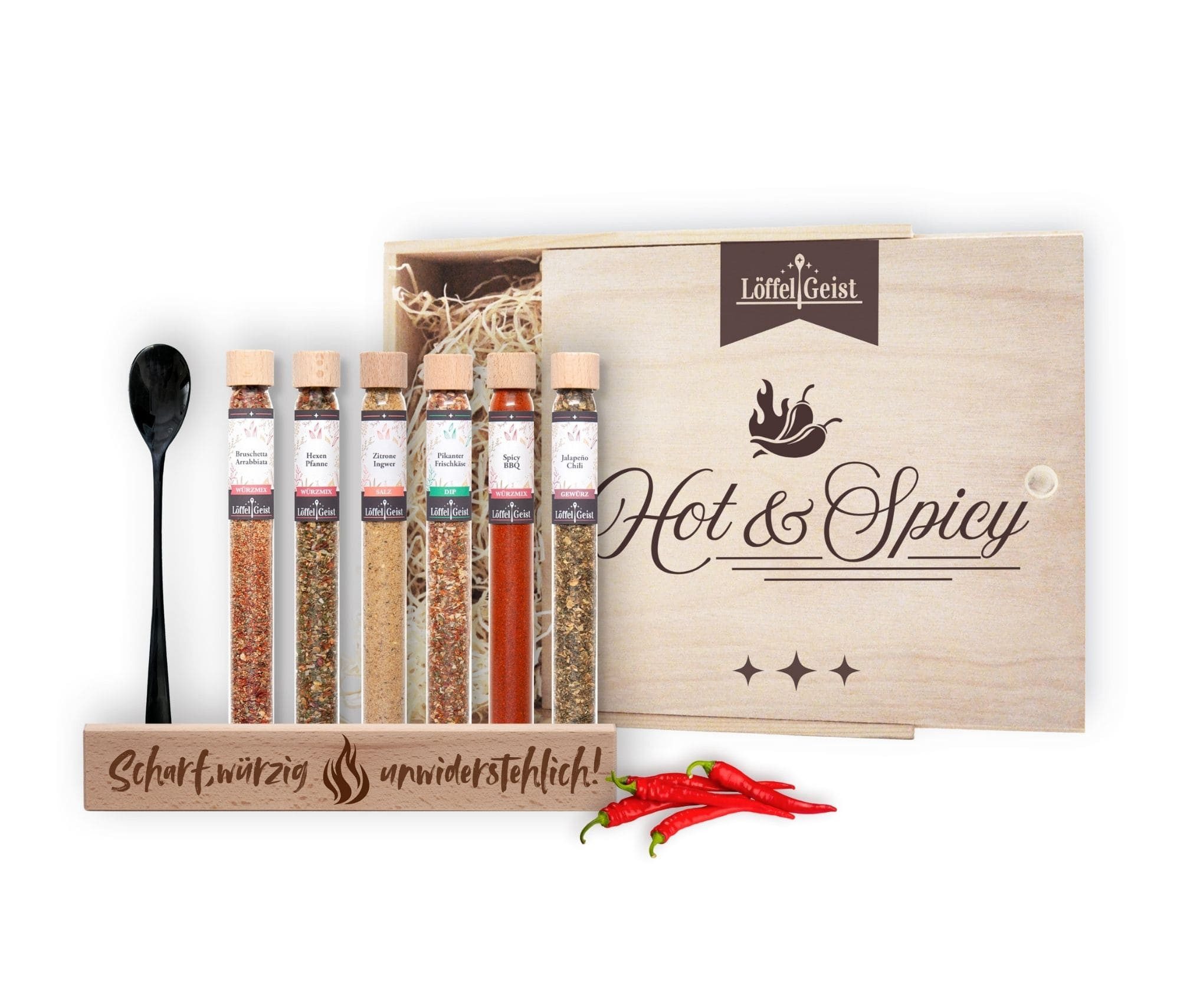 Löffelgeist Gewürz Hot & Spicy Geschenkbox