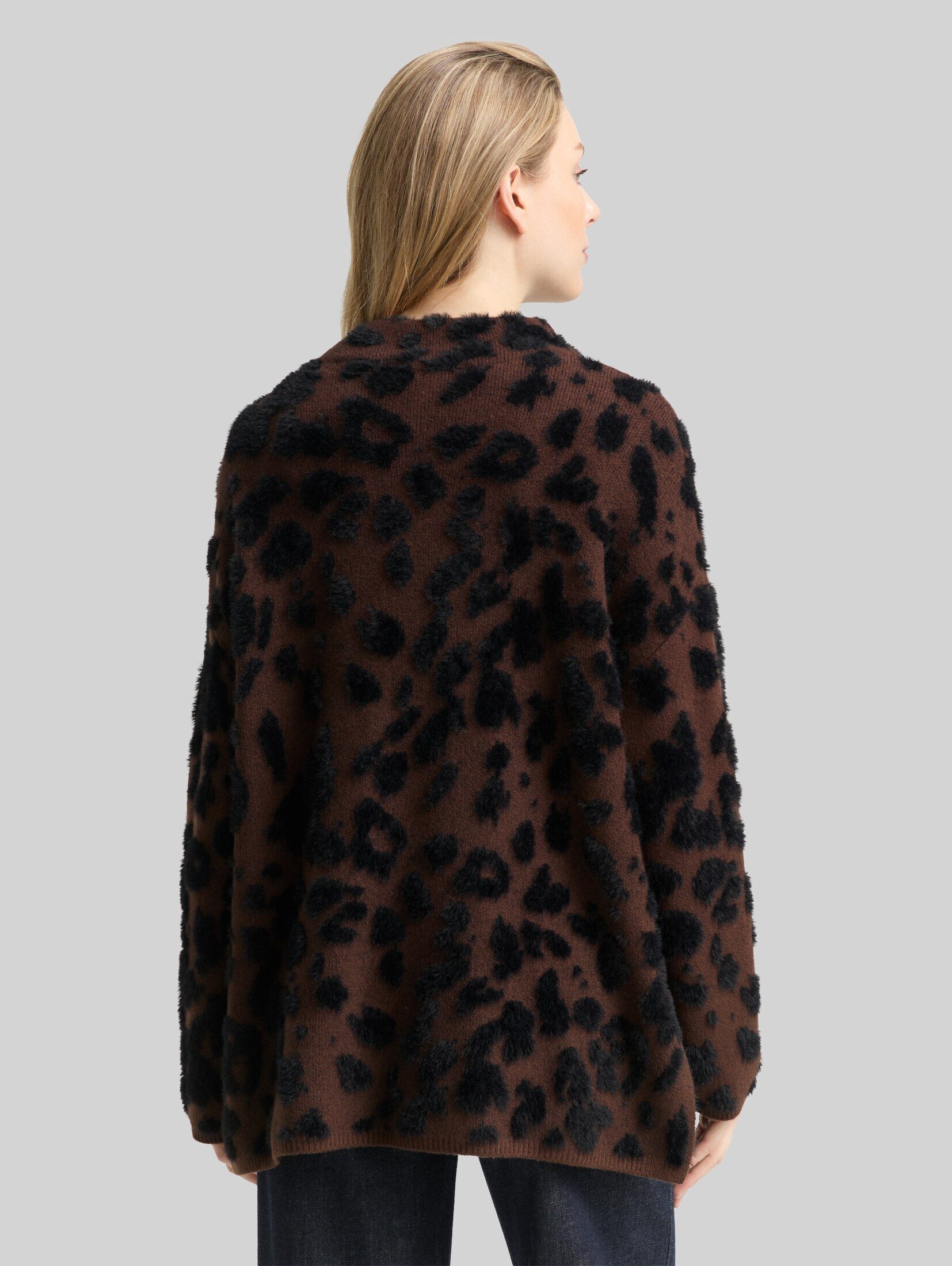 TOM TAILOR Strickpullover Pullover & Strickjacken Oversize Strickpullover mit Leo-Muster