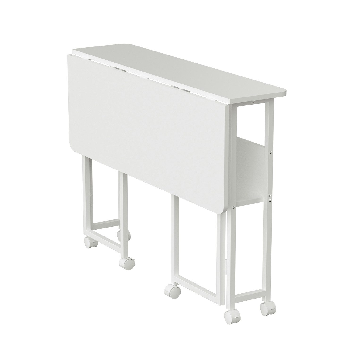 Maclean Schreibtisch MC-126 Klappbarer mobiler Schreibtisch mit Regal, Plat günstig online kaufen