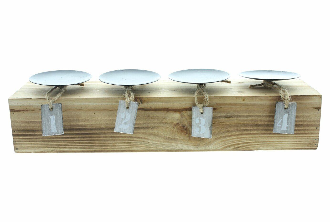 Home-trends24.de Adventskranz Adventskranz Kerzenboard Kerzenhalter Weihnachtsdeko Advent Holz