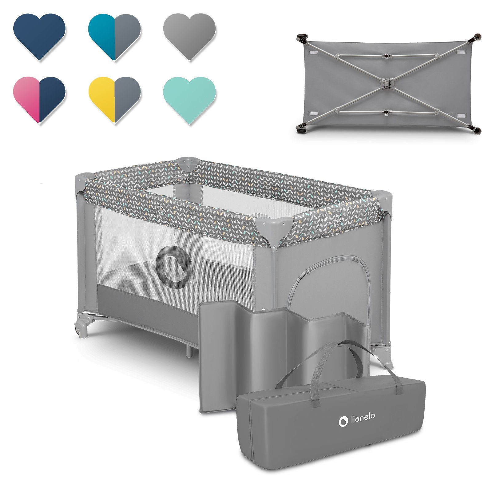 lionelo Baby-Reisebett Stefi, 120x60 cm Tragetasche günstig online kaufen