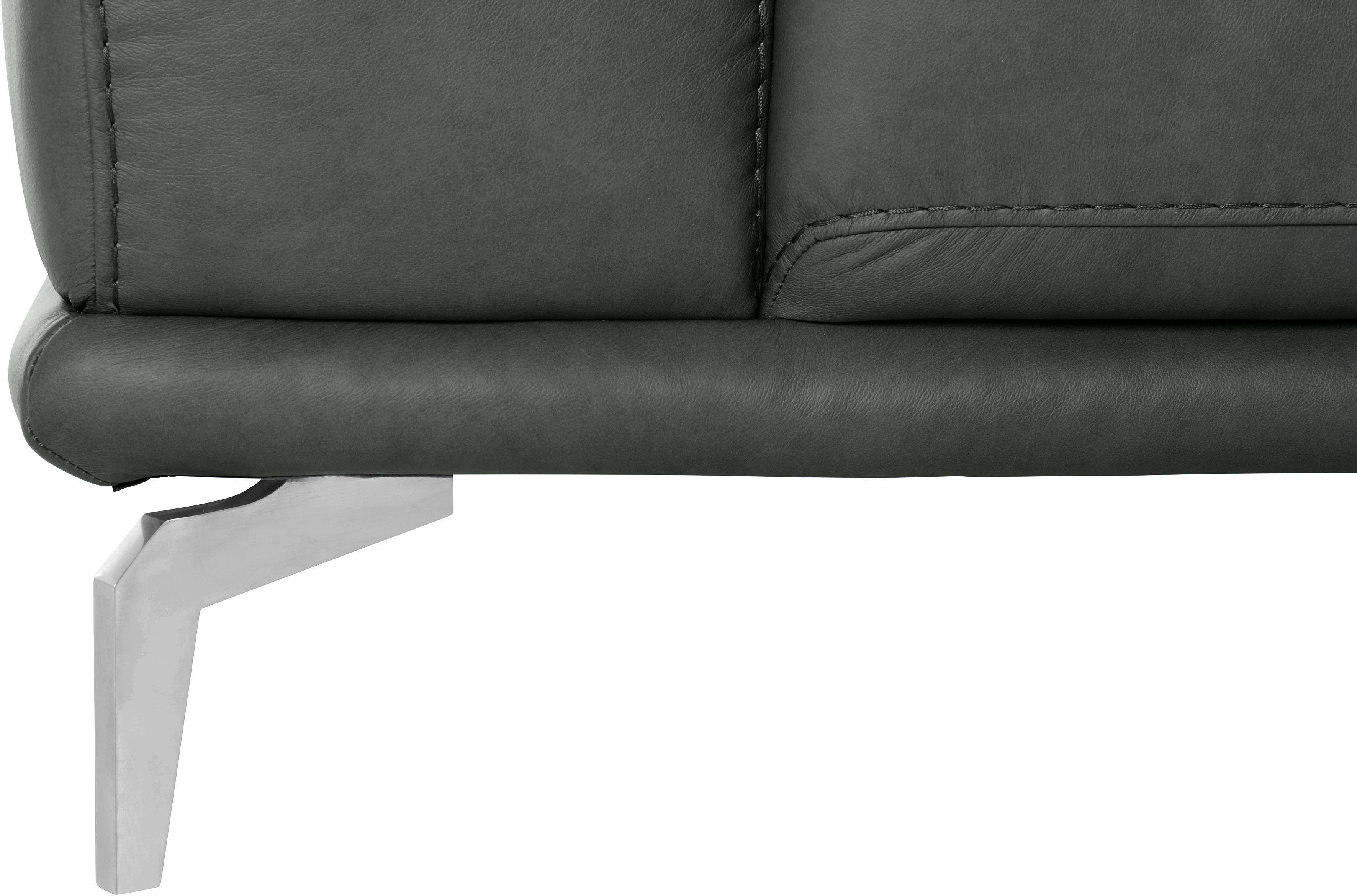 W.SCHILLIG 2,5-Sitzer montanaa, mit Metallfüßen glänzend, 212 in Chrom Breite cm