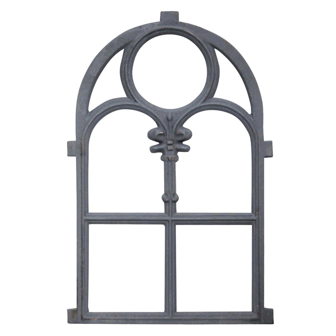 Dekoobjekt Stallfenster Fenster Scheunenfenster Eisen grau 74cm Antik-Stil Eisenf