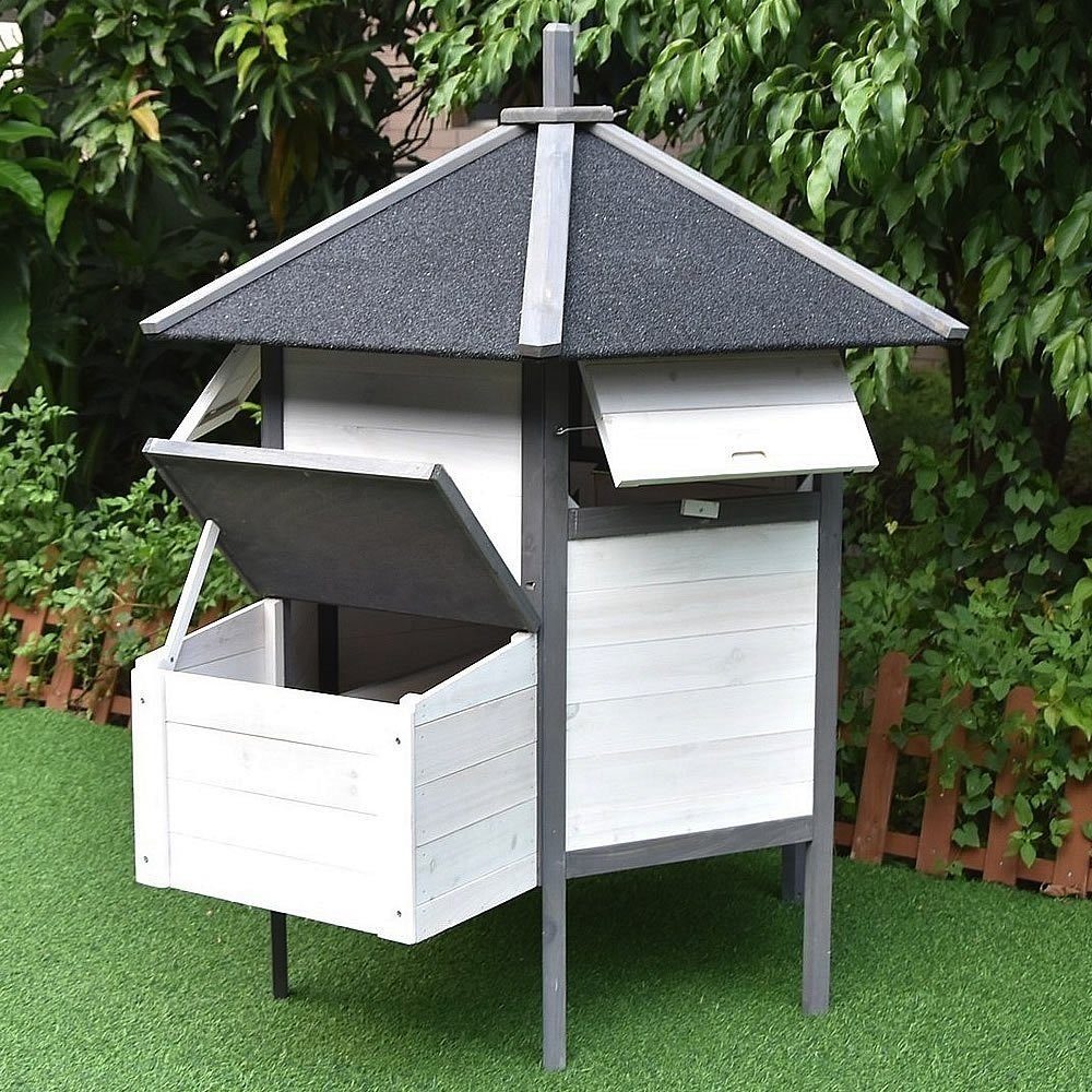 Melko Kleintierkäfig Hühnerstall Gefügelstall Kleintierstall 6-Eck Braun o. günstig online kaufen