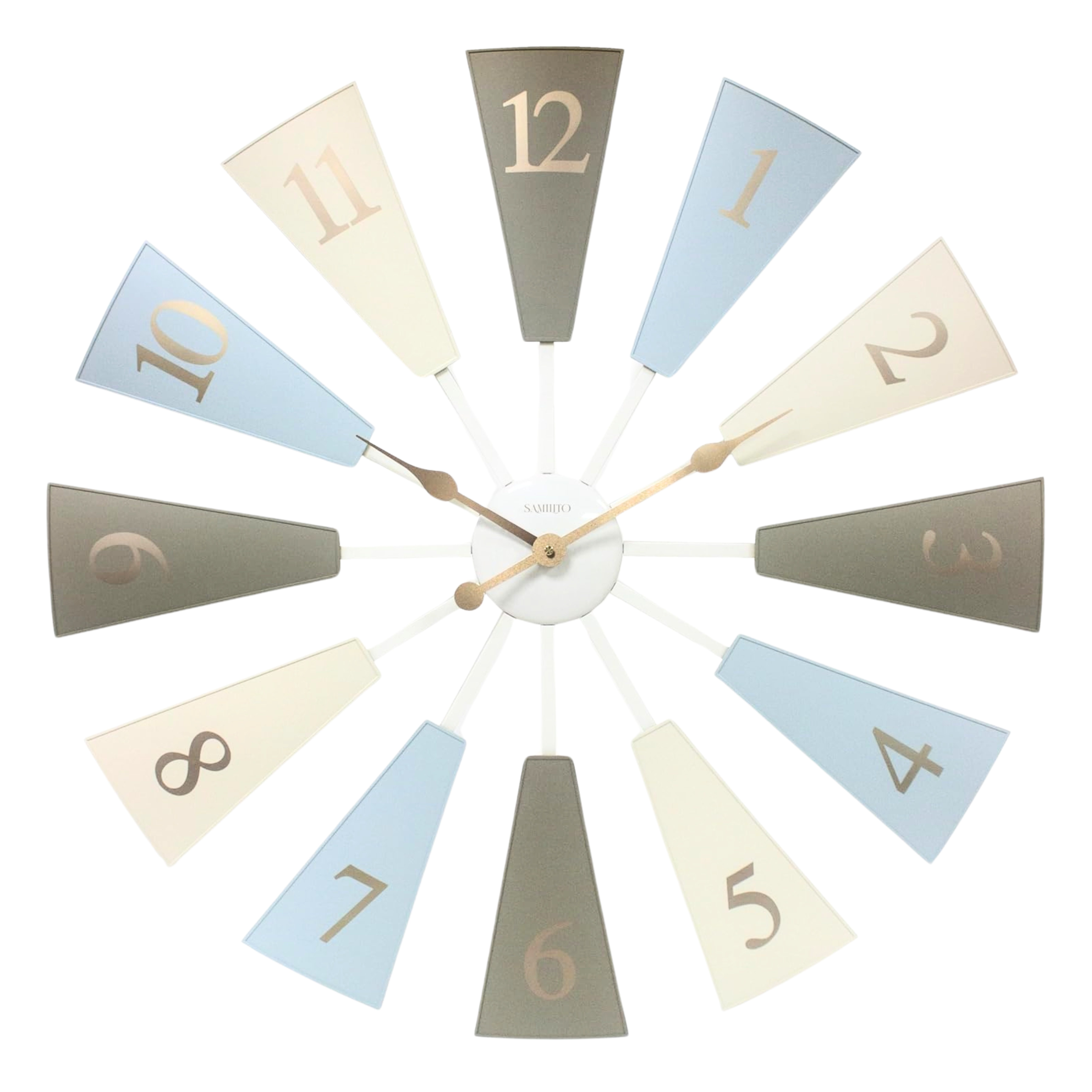 Samilito Wanduhr Große Moderne Bauernhaus-Windmühlen-Dekor-Wanduhr, verstel günstig online kaufen