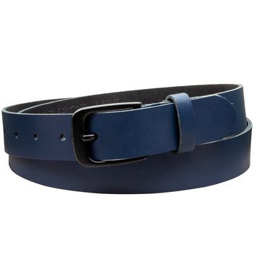 COLOGNEBELT Ledergürtel OM318-SL-Dunkelblau MADE IN GERMANY, Dunkelblau Kürzbar, 100 % Echtleder, Aus einem Stück, Unisex