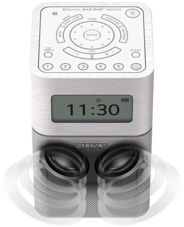Sony XDR-V1BTD FM-Tuner RDS) mit (DAB), weiß (Digitalradio Radio
