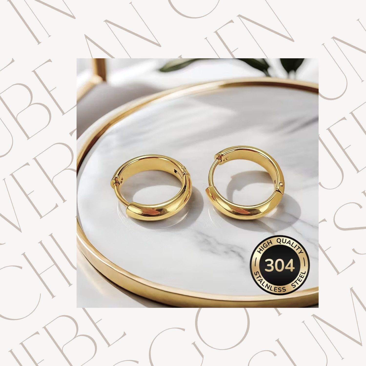 XCOAST Creolen-Set Edelstahl-Creolen mit 18K Goldbeschichtung – elegant, farbecht (perfekte Geschenkidee, 2-tlg., Hautfreundlich & hypoallergen: Aus 316L Edelstahl), Edelstahl 316