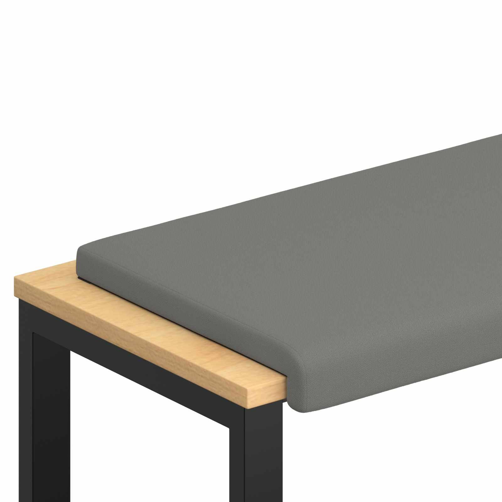 vidaXL Sitzauflage Bankkissen Strukturiertes Samt Dunkelgrau Tiefe 35 cm, (1 St)