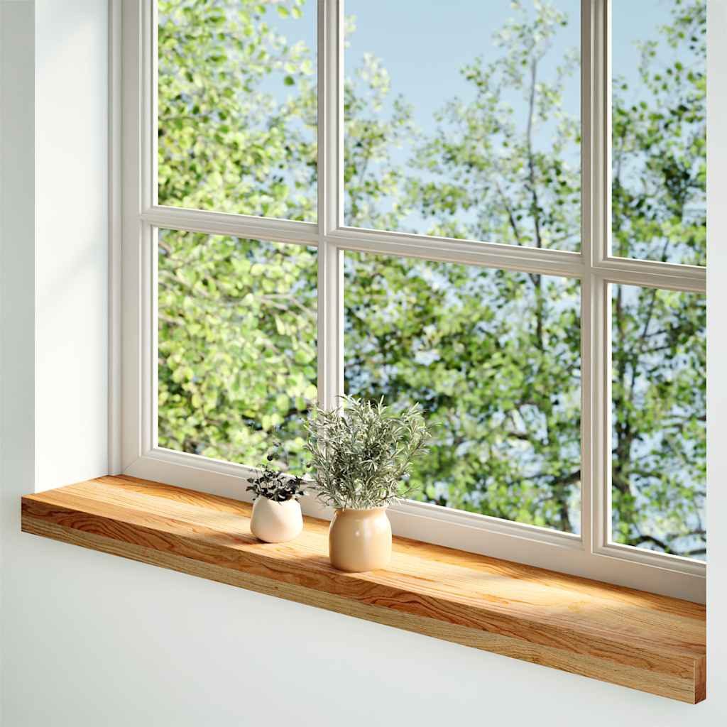vidaXL Stufenmatte Fensterbänke 2 Stk. Hellbraun 80x15x2 cm Massivholz Eich günstig online kaufen