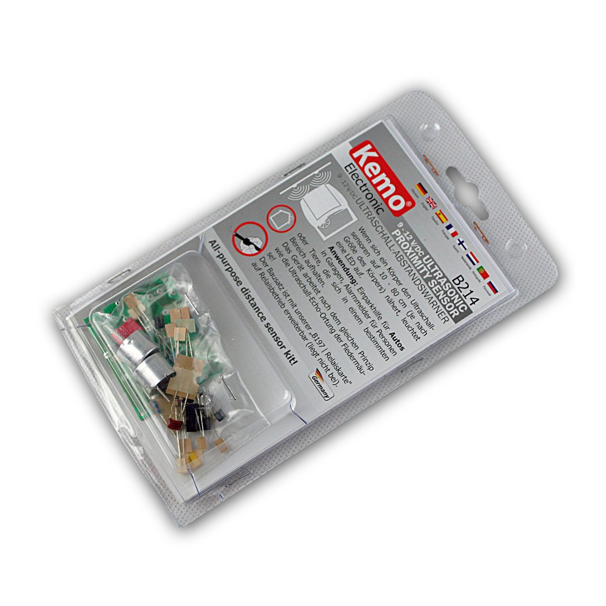 Kemo Modellbausatz Bausatz Ultraschall-Abstandswarner 9-12V DC