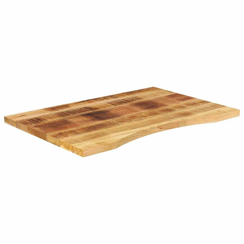 vidaXL Tischplatte Schreibtischplatte mit Aussparung 100x50x2,5cm Massivholz