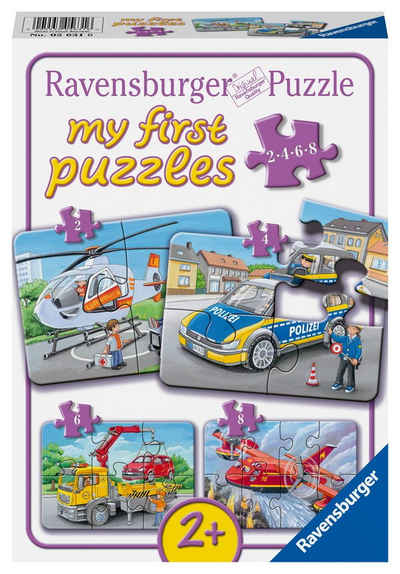 Ravensburger Puzzle 2, 4, 6, 8 Teile Puzzle my first puzzles Meine Einsatzfahrzeuge 05631, Puzzleteile