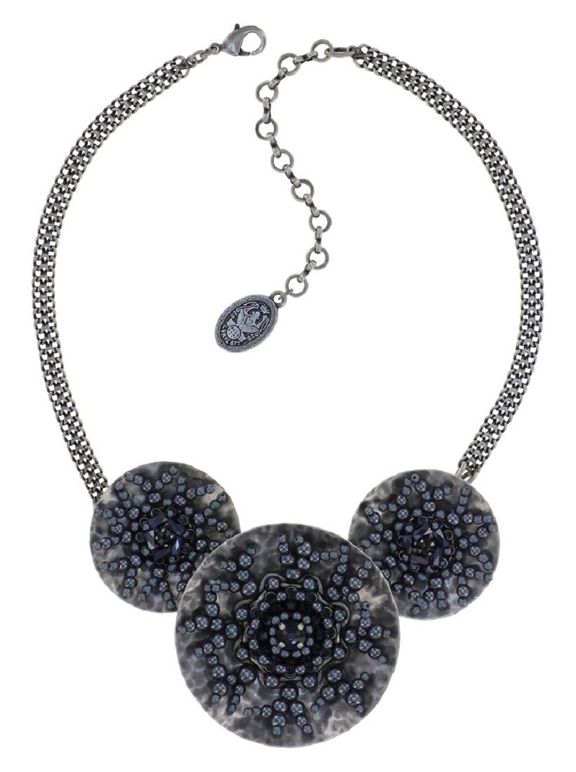 KONPLOTT Collier Konplott: Collier Soul of Thorns black, gehämmerte Schalen
