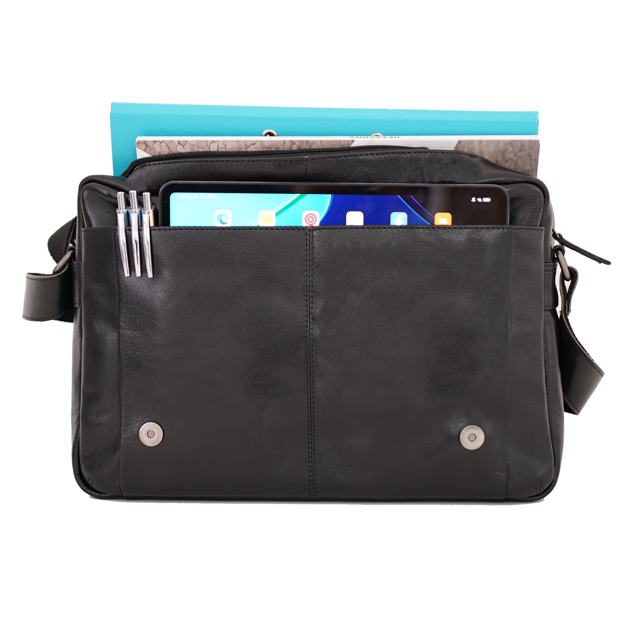 ALMADIH Umhängetasche Leder Umhängetasche DYLAN Ledertasche 15 Zoll Aktenta günstig online kaufen