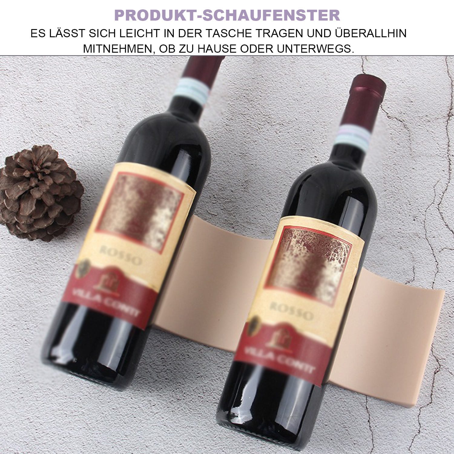 Refttenw Flaschenregal Kühlschrank Wellenrillen Flaschenhalter Weinregal Stapelbar 2-tlg, Schlichtes