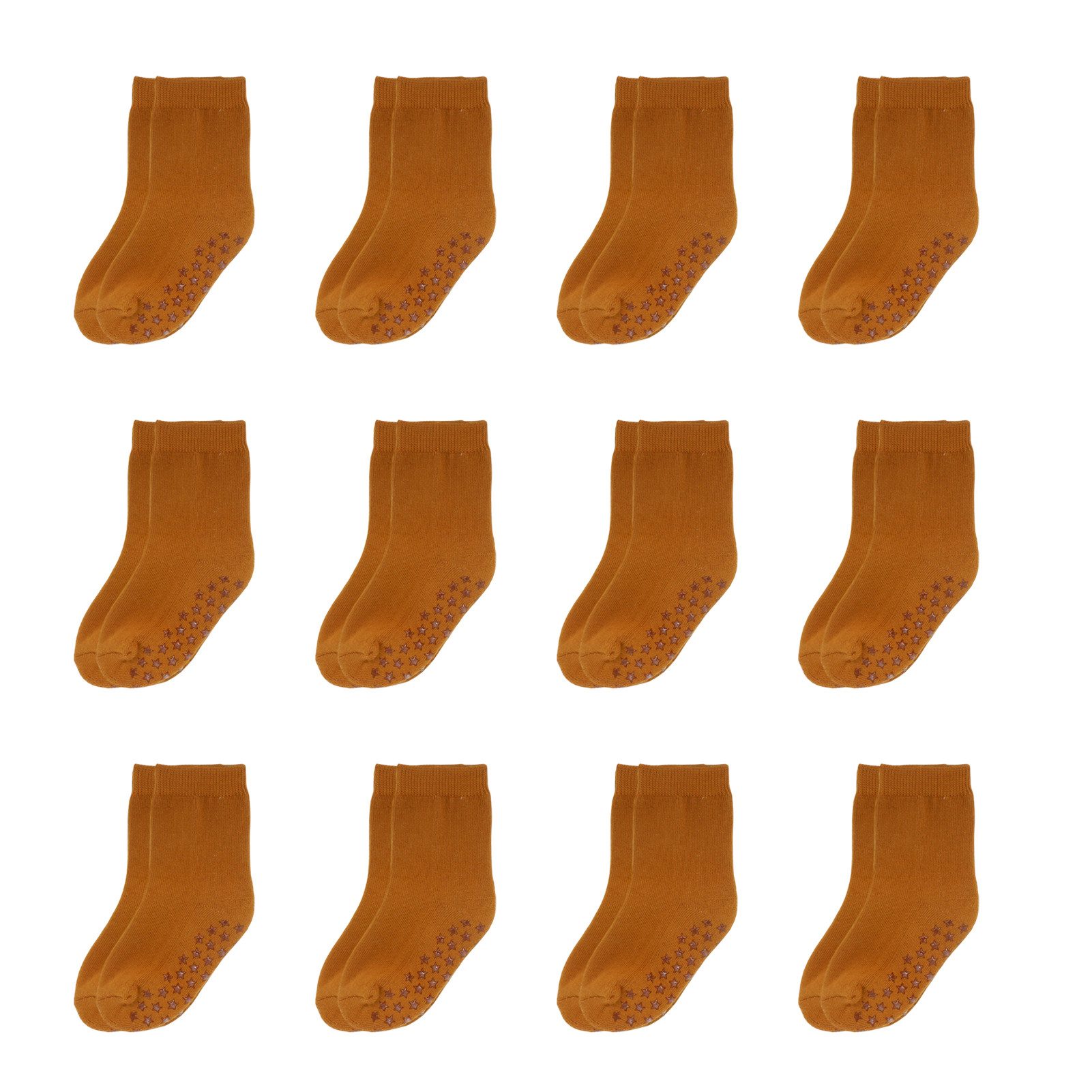 Socken 12er-Set Antirutschsocken Halbplüsch, weich & atmungsaktiv