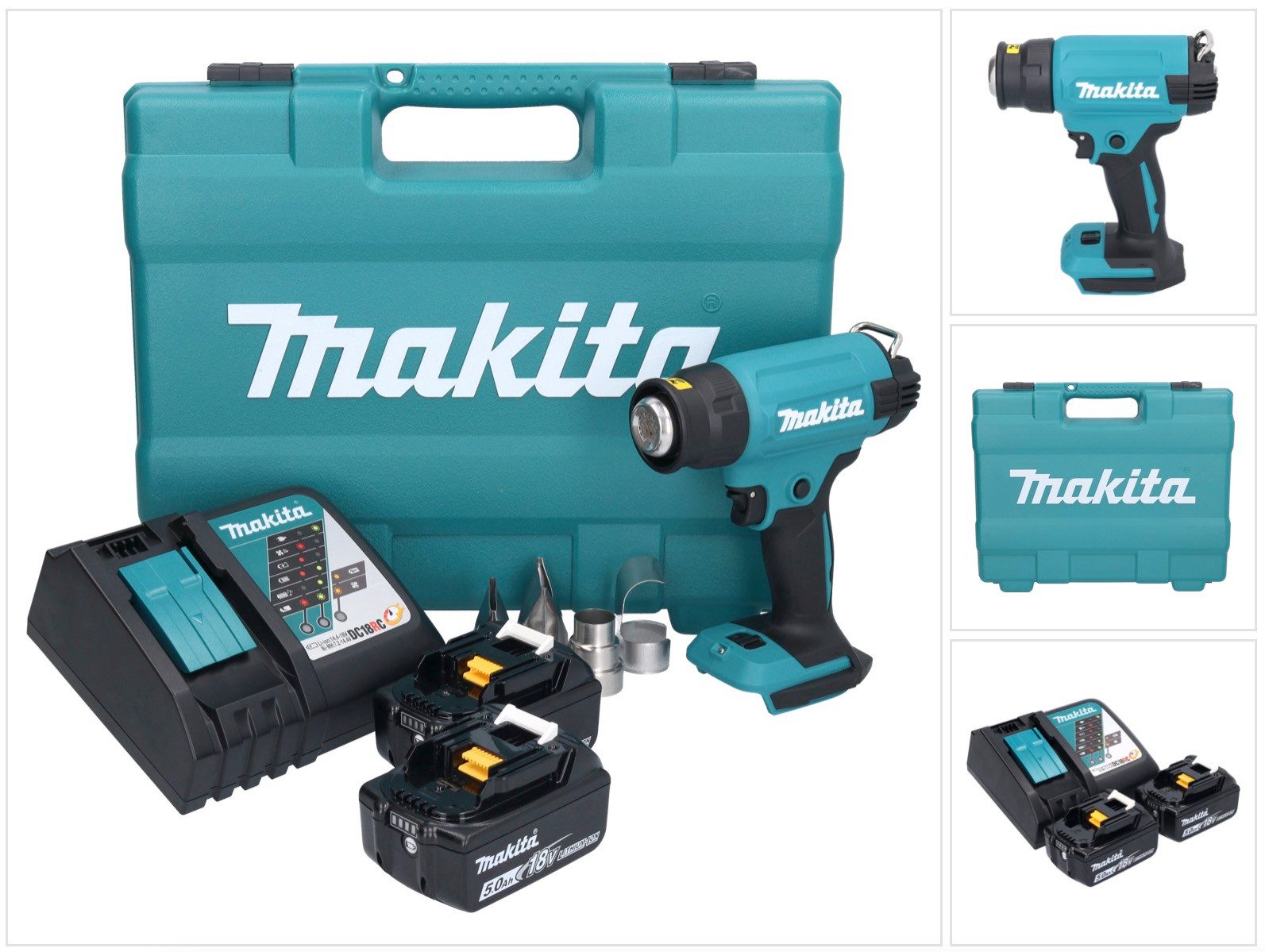 Makita Akku-Heißluftgebläse DHG 181 RTK Akku Heißluftgebläse 18 V 150