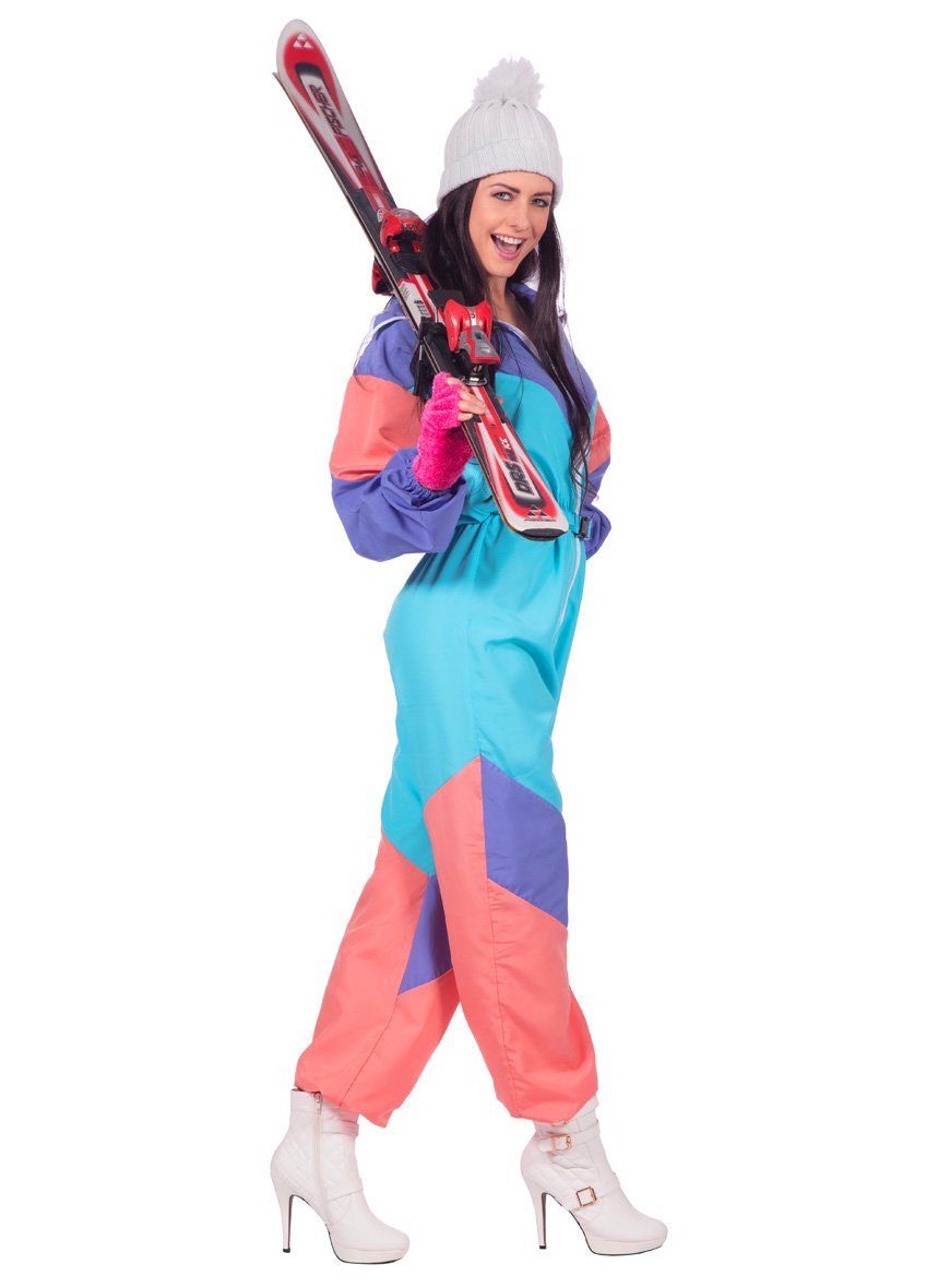 Metamorph Kostüm 80er Skianzug - Karneval Faschingskostüm Damen, Für Skihaserl und Pistenkönige: ein Traum in Pastell!