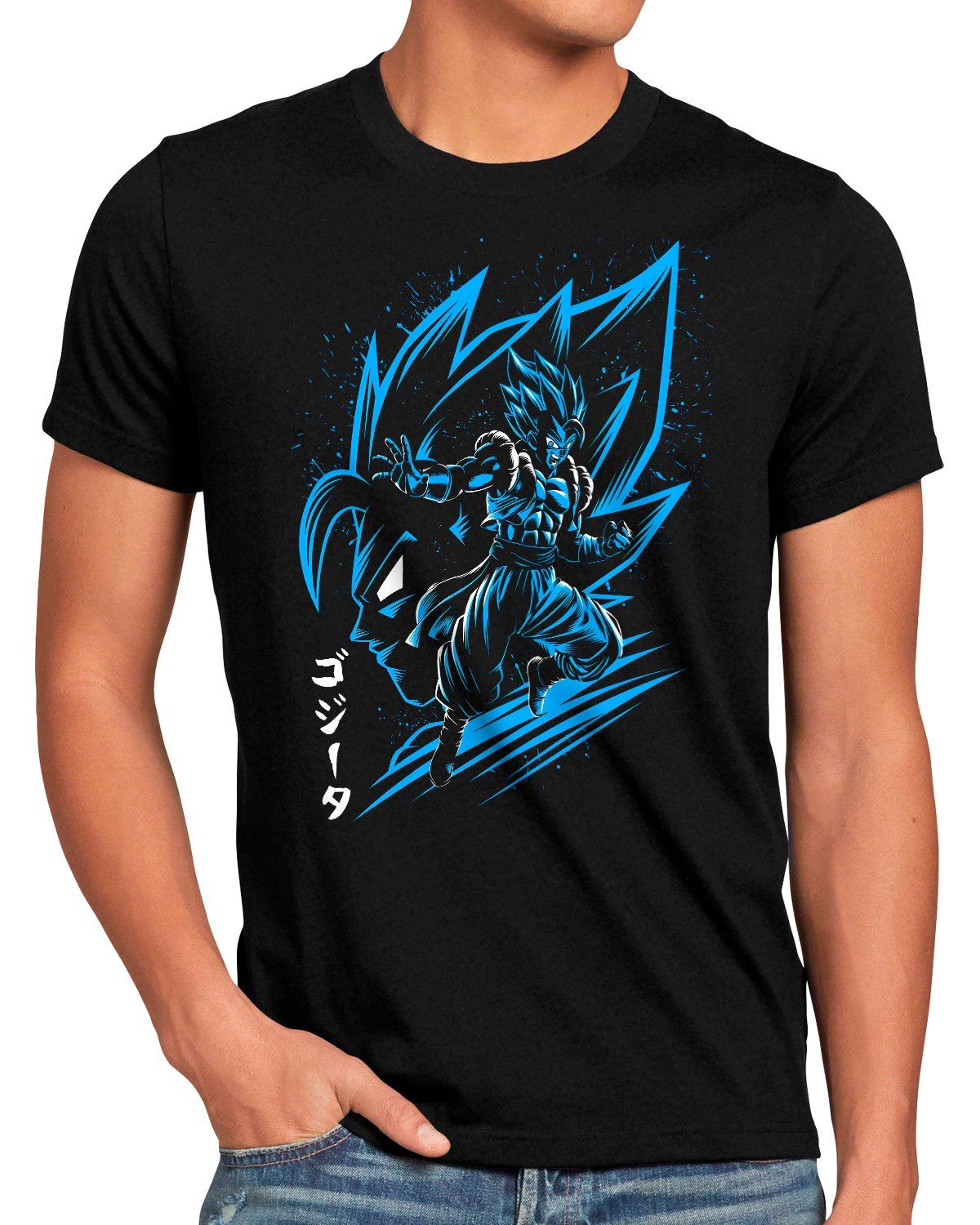 style3 Print-Shirt Herren T-Shirt Blue Superior super dragonball z gt songoku breakers the kakarot