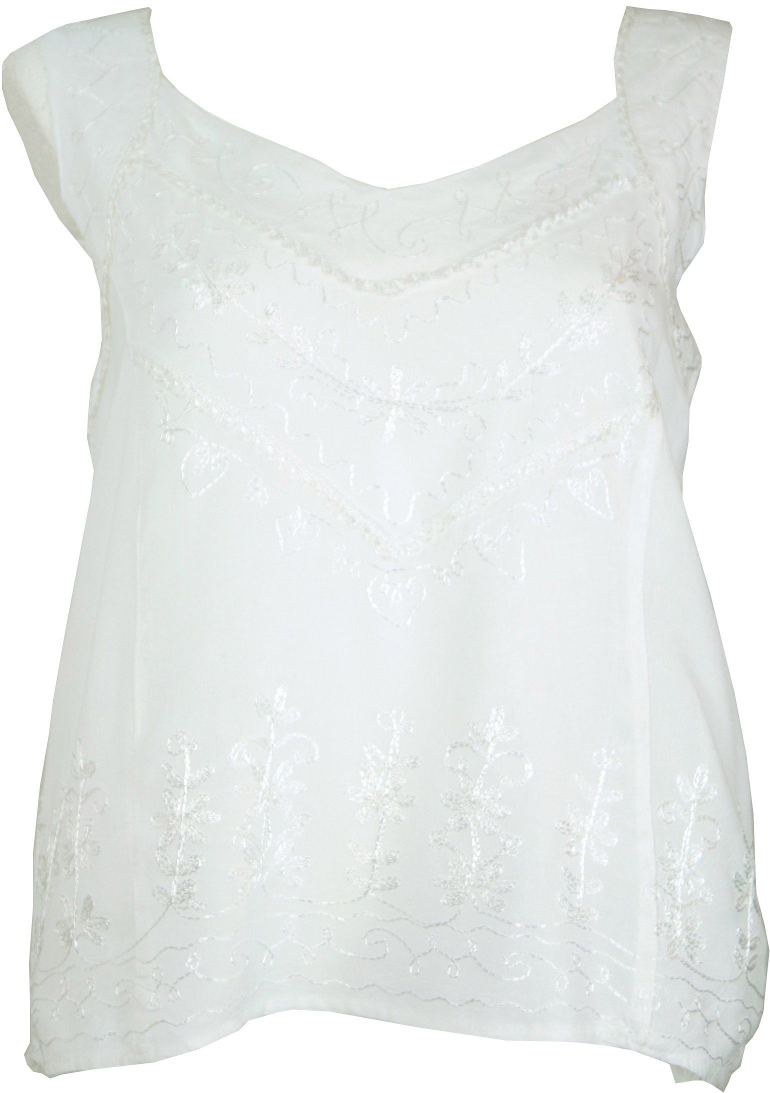 Guru-Shop T-Shirt Besticktes indisches Hippie Top, kurze.. Festival, Ethno Style, alternative Bekleidung