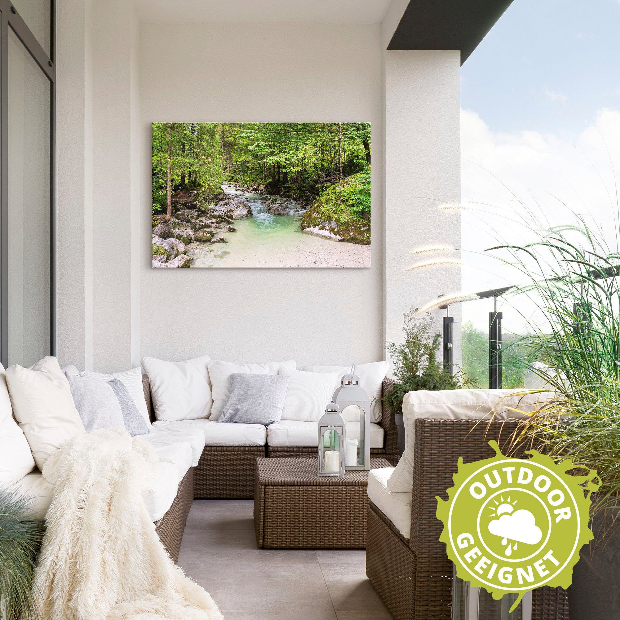Artland Wandbild »Ramsauer Ache im Zauberwald«, Gewässer (1 Stück), in vielen Größen & Produktarten - Alubild / Outdoorbild für den Außenbereich, Leinwandbild, Poster, Wandaufkleber / Wandtattoo auch für Badezimmer geeignet-HomeTrends