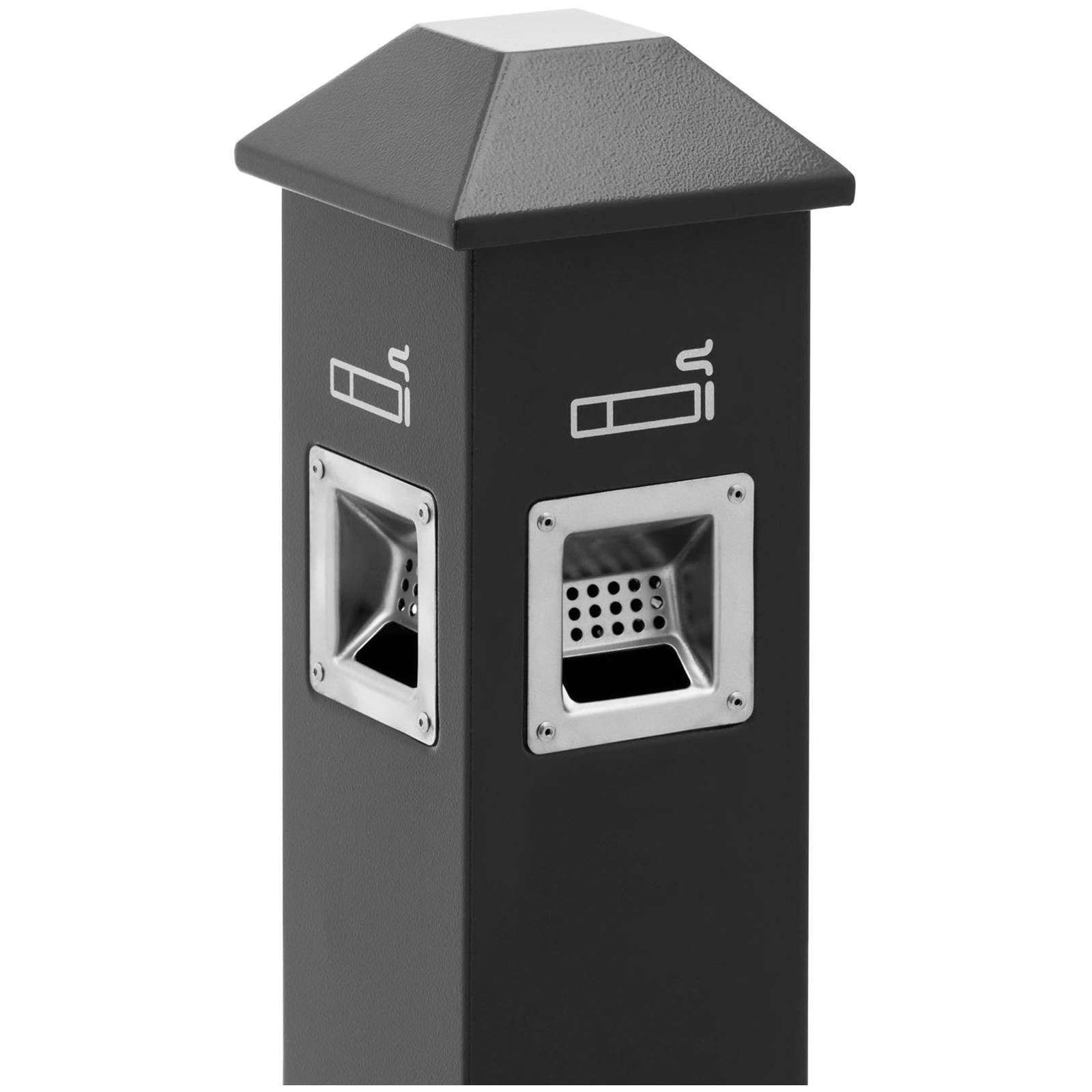 Ulsonix Aschenbecher Standaschenbecher Standascher Outdoor Eisen abschließbar Grau 10,8 L – Bild 2 von 4