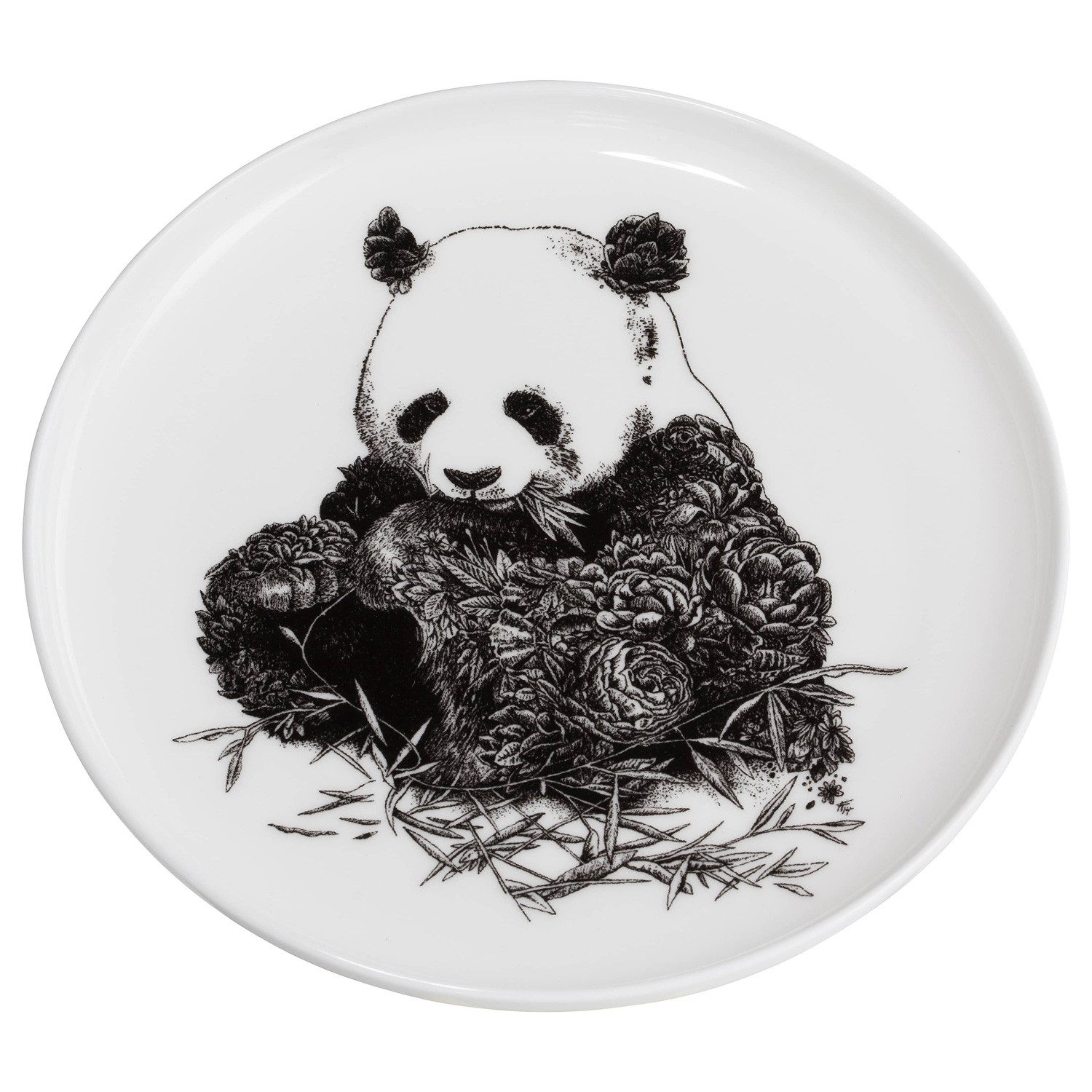 Dekomiro Tasse Marini Ferlazzo Tasse und Teller Panda, 2- teilig