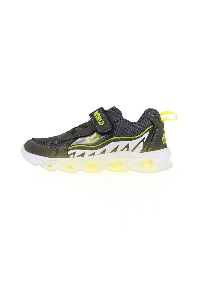 Kids2Go Kids2Go Jurassic World - Sportschuh mit Blinklicht Sneaker (1-tlg)  Licht in Außensohle. leichte Sohle. Dino-Highlights. Klettverschluss