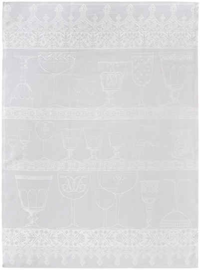 Le Jacquard Francais Geschirrtuch Gläsertuch Cristal Blanc 60x80 cm, (1-tlg., 1 x Geschirrtuch), jacquard-gewebt