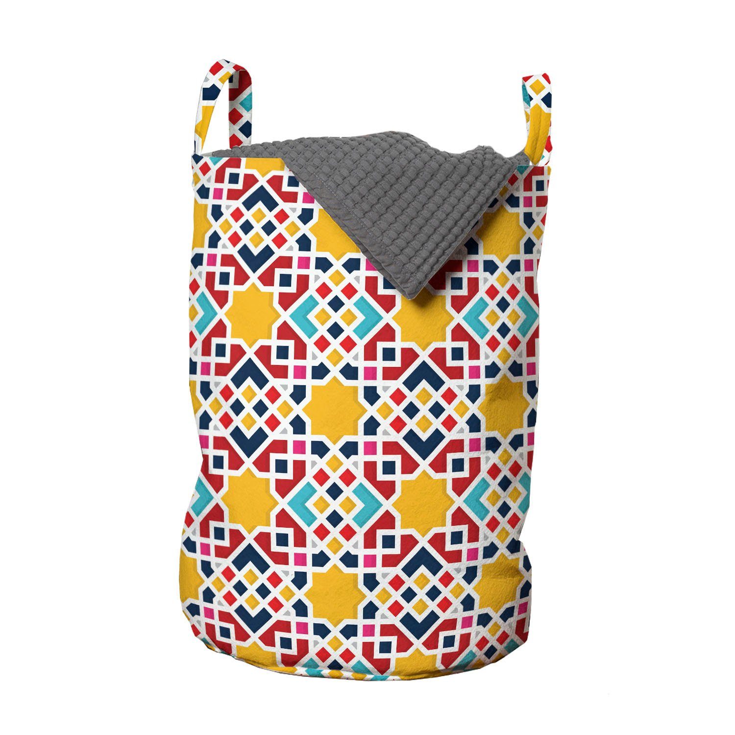 Oriental moderne Kordelzugverschluss Wäschesäckchen für Griffen Wäschekorb Waschsalons, mit Bunte marokkanisch Abakuhaus